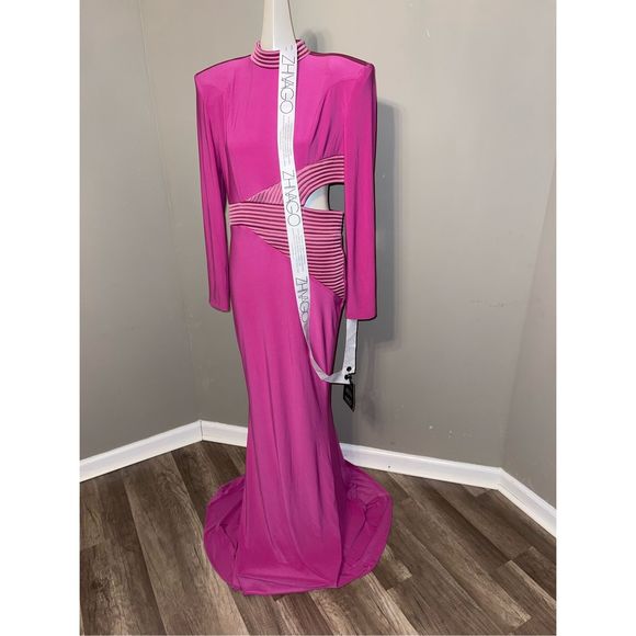 Zhivago Message To Love Gown in Berry - Picture 4 of 8